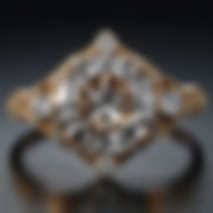 Elegant half carat diamond ring on a velvet surface