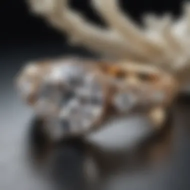 Half carat diamond engagement ring with a unique setting