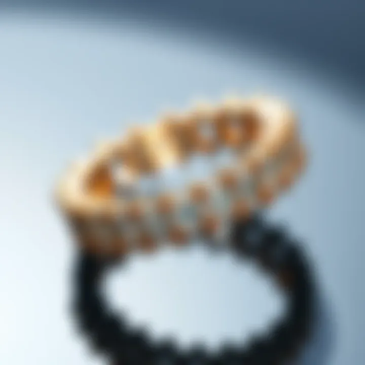 Half eternity band featuring a partial set of sparkling gemstones