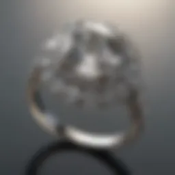 Radiant halo diamond ring showcasing brilliance