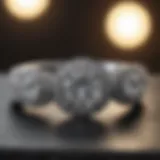 Exquisite halo wedding band with sparkling diamonds