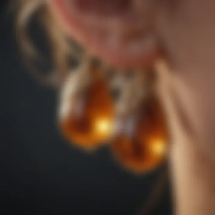 Handcrafted Amber Earrings with Honey Hues