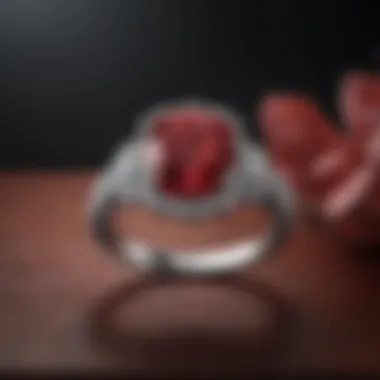 Handcrafted Ruby Side Stone Engagement Ring