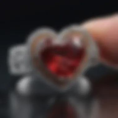 Jewelry designer crafting a heart shape engagement ring