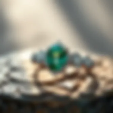 Ethically sourced gemstones in a wedding ring