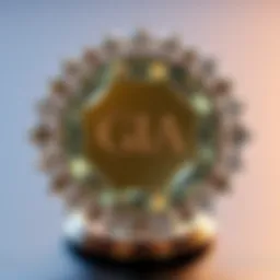 GIA certification emblem showcasing gemstone excellence