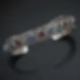 A shining silver bracelet before cleaning