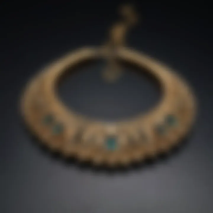 Gold necklace resting on a clean, soft surface post-cleaning