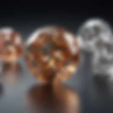 Visual representation of the physical properties of cubic zirconia and diamond