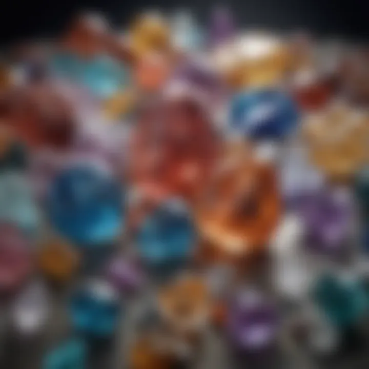 Diverse types of crystals arranged by their specific needs