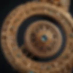 Close-up of gold jewelry showcasing intricate details