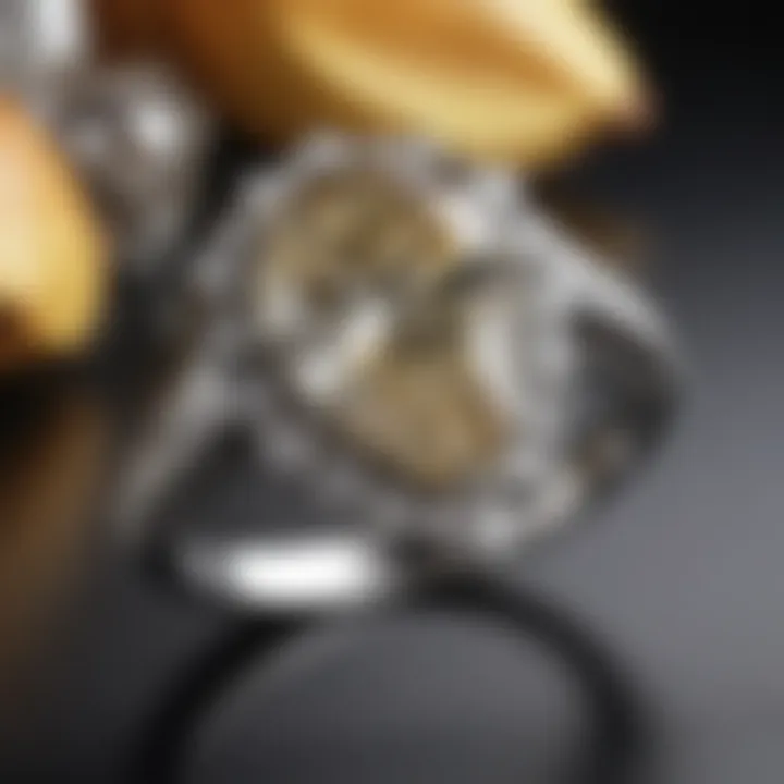 Care tips for maintaining the brilliance of a pear diamond ring.