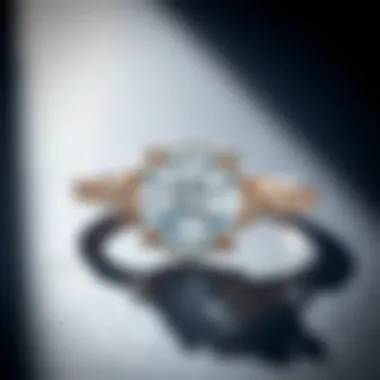 A beautifully crafted HSN diamond engagement ring alongside a care guide.