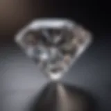 Close-up view of lab-grown diamond showcasing clarity and brilliance