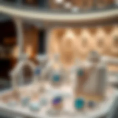 Elegant showcase of fine jewelry pieces