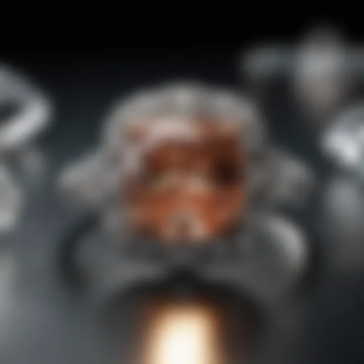 An elegant display of diamonds with care tips and information