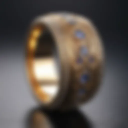 Unique wedding band with intricate design