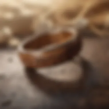 Natural Wooden Wedding Band Wooden wedding band showcasing natural textures