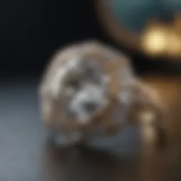Elegant diamond ring in vintage setting