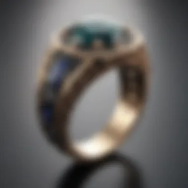 Detailed Craftsmanship of Jet Stone Ring Detailed Craftsmanship of Jet Stone Ring