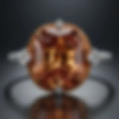 Close-up of the intricate details in a hidden halo setting