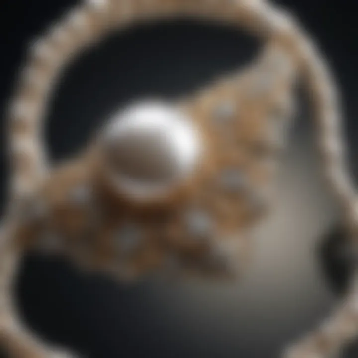 Intricate Details of Imperial Pearl Necklace Clasp