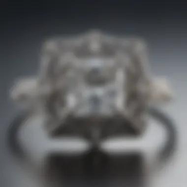 Exquisite 2 ct Princess Cut Diamond Ring with Intricate Filigree