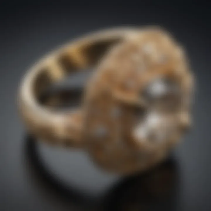 Intricate Details of 14k Gold Ring Setting