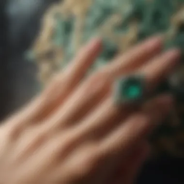 Intricacy Personified - Marchesa Ring Intricate Marchesa Ring with Emerald Stone