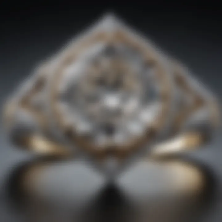 Close-up of meticulously crafted Izakov Diamond Ring