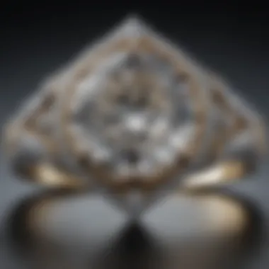 Izakov Diamond Ring Close-up of meticulously crafted Izakov Diamond Ring