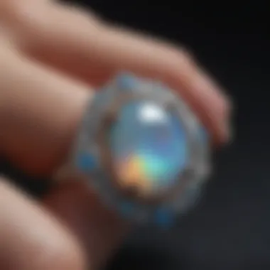 Jared Gemstone Ring showcasing Opal and White Gold