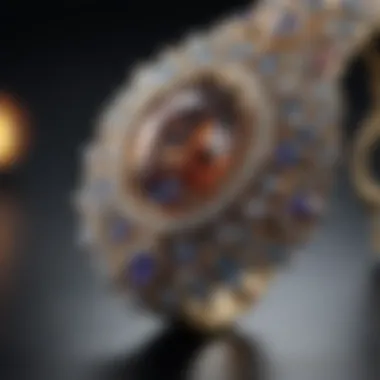Elegant Jewelry Adorned with Anniversary Stones An elegant jewelry piece featuring anniversary stones, representing timeless craftsmanship.