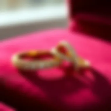 A beautifully arranged display of both types of bands on a velvet surface