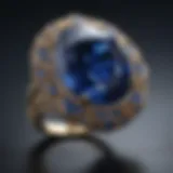 Elegant Kashmir blue sapphire showcasing its rich color and clarity