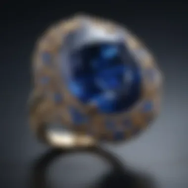 Elegant Kashmir blue sapphire showcasing its rich color and clarity