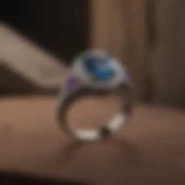 Velvet Elegance in Sizing Process Luxurious velvet ring sizer in elegant setting