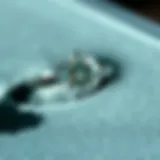 Elegant lab-grown diamond ring displayed on a velvet surface