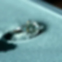 Elegant lab-grown diamond ring displayed on a velvet surface