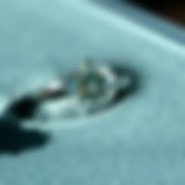 Elegant lab-grown diamond ring displayed on a velvet surface