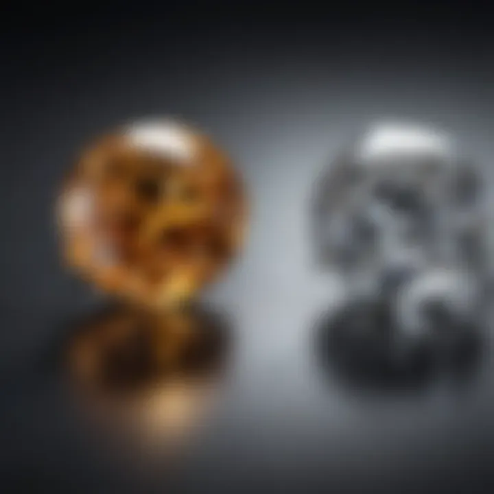 An infographic comparing lab-grown and mined diamonds highlighting key differences.