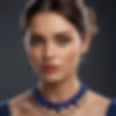 Contemporary Elegance: Lapis Lazuli Jewelry A beautifully crafted lapis lazuli necklace, demonstrating modern jewelry design