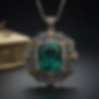 Timeless Emerald Craftsmanship A mesmerizing emerald pendant with intricate craftsmanship and timeless allure