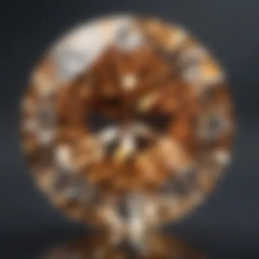 Close-up view of a Leo Ideal Cut Diamond showcasing its unique facets