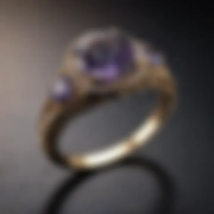 Luxurious Rare Stone Engagement Ring with Alexandrite