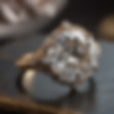 Opulent Setting of a 3 Karat Diamond Ring Luxurious setting of a 3 karat diamond ring