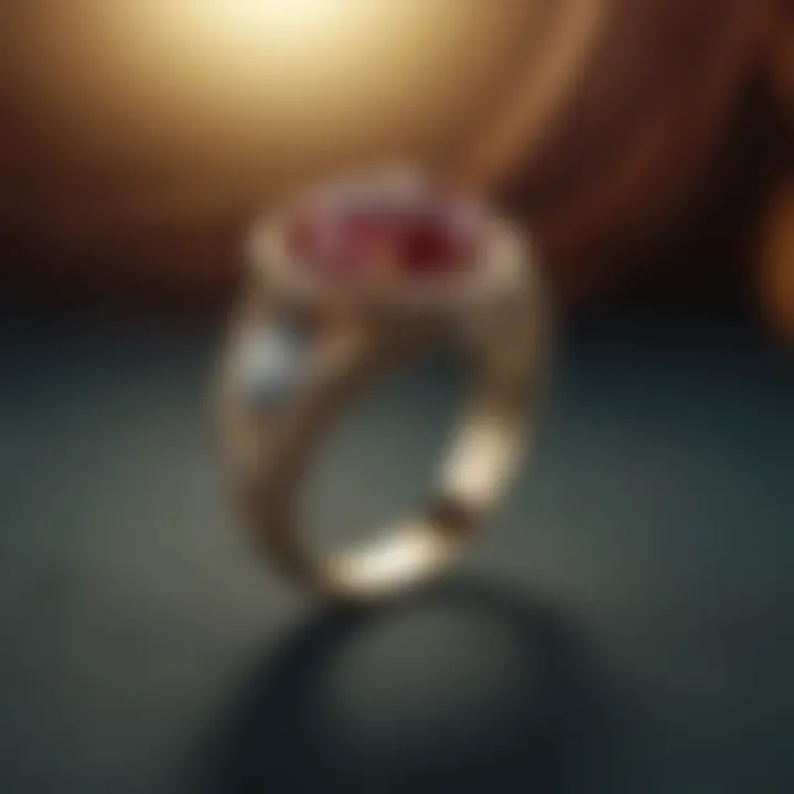 Luxurious Solitaire Ring on Velvet Background