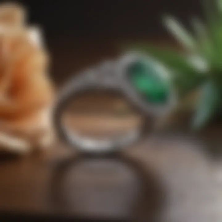 Luxurious Jade Wedding Band Setting