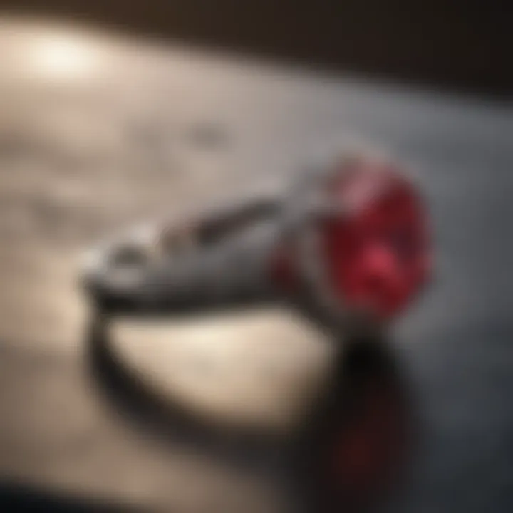 Luxurious Ruby Embedded Wedding Ring