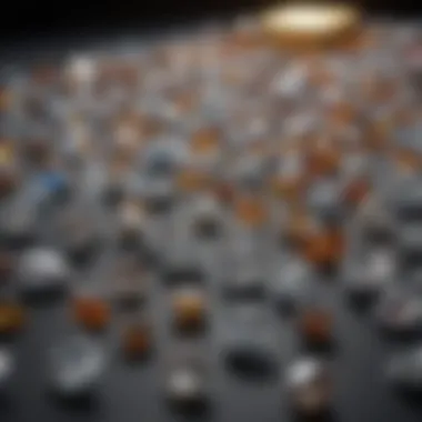 Visual representation of market trends for larger versus smaller diamonds